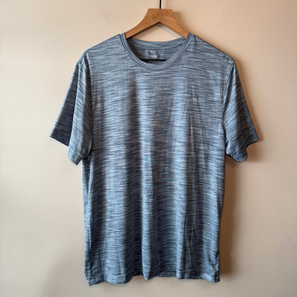 Old Navy Active Cloudmotion Men's Blue Space Dye Go Dry Cool T-Shirt Size Large